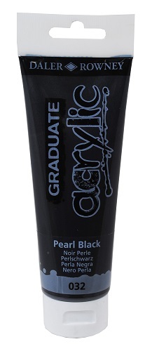 D&R Graduate akrylová farba Pearl Black 120 ml