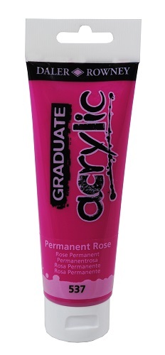 D&R Graduate akrylová farba Permanent Rose 120 ml