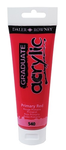 D&R Graduate akrylová farba Primary Red 120 ml