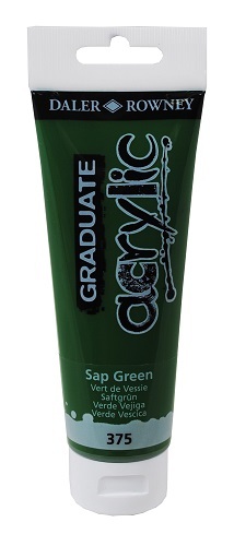 D&R Graduate akrylová farba Sap Green 120 ml