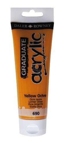 D&R Graduate akrylová farba Yellow Ochre 120 ml