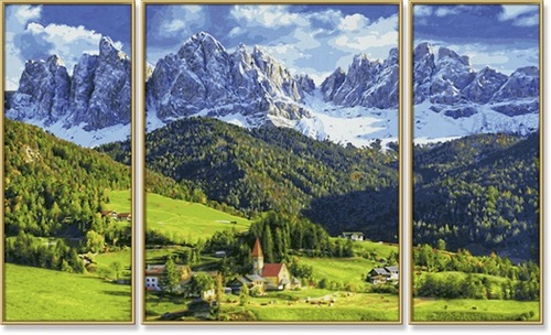 Maľovanie podľa čísel Sv. Magdaléna v Južnom Tirolsku (50x80 cm) Schipper