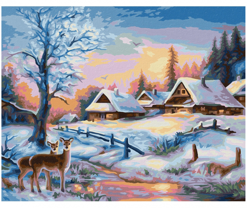 Maľovanie podľa čísel Zimná krajina (24x30 cm) Schipper
