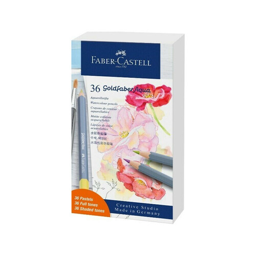 Faber-Castell Akvarelové Pastelky Faber-Castell Goldfaber Aqua plechová krabička Pastel 36 ks