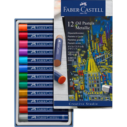 Faber-Castell Olejové pastely Faber-Castell Metallic 12 ks