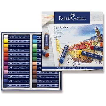 Olejové pastely Faber-Castell Metallic 24 ks