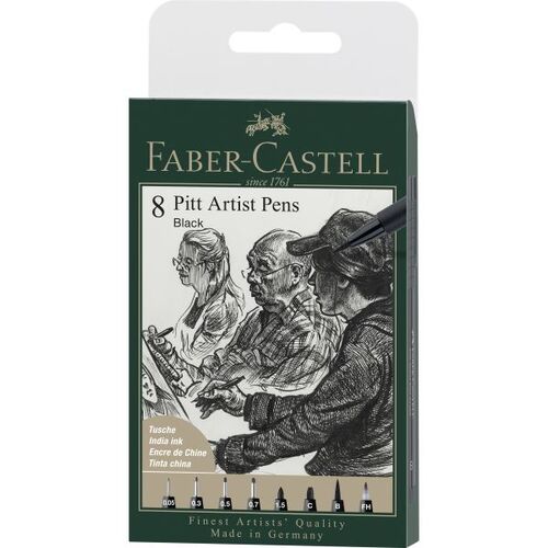 Faber-Castell Popisovač Faber-Castell Pitt Artist Pen Col. 199 8 ks