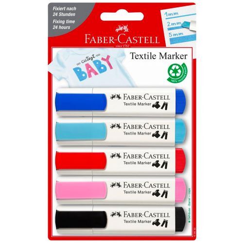 Popisovače na textil Faber-Castell Baby 5 ks