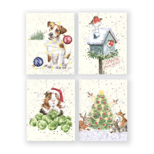 Wrendale Designs Vianočné darčekové kartičky s obálkou \