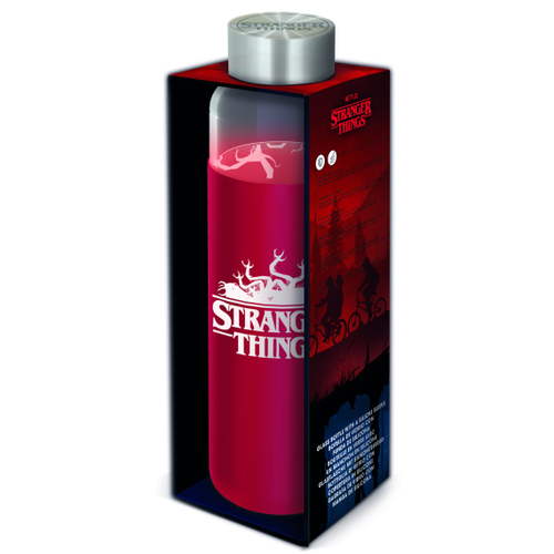 Stranger Things - sklenená fľaša s návlekom 580 ml