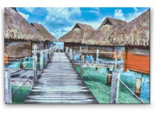 Diamantovanie podľa čísiel Bora Bora (40x60cm)
