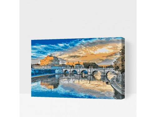 Maľovanie podľa čísiel Anjelský most v Ríme (40x60cm)