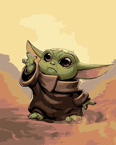 Kniha ZUTY Maľovanie podľa čísel Baby Yoda 40x50cm Zuty