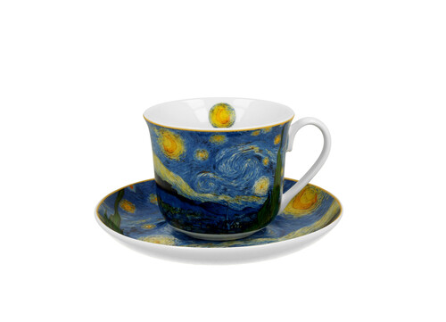 Jumbo porcelánová šálka s podšálkou Vincent Van Gogh - Starry Night 400 ml