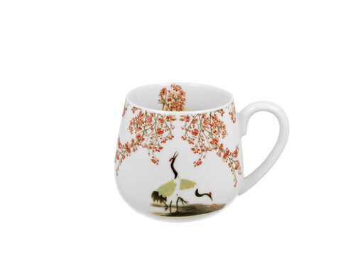 Porcelánový sudový hrnček Sakura & Cranes 430 ml