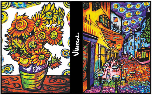 Colorvelvet zamatový zápisník A5 Van Gogh