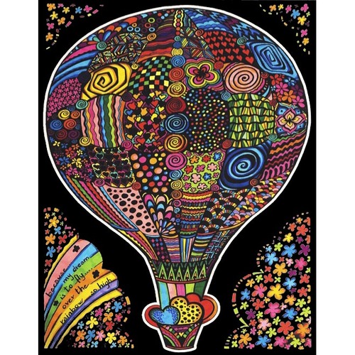 Colorvelvet zamatový obrázok Balón veľký