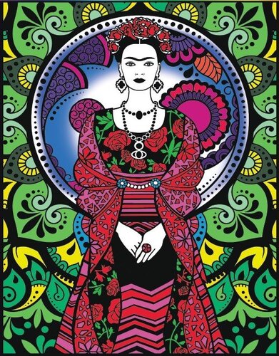 Colorvelvet zamatový obrázok Frida veľký