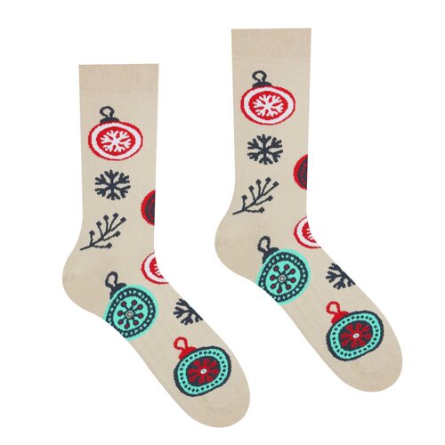 Unisex ponožky Vianočné ornamenty HestySocks (veľkosť: 35-38)