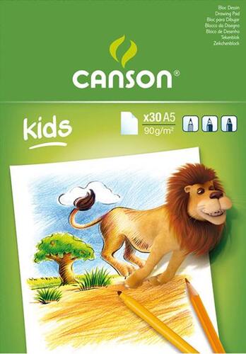 CANSON Kids skicár na kreslenie 90g, 30 listov, A5