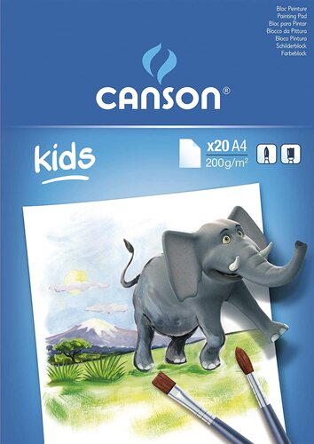 CANSON Kids skicár na maľovanie 200g 20 listov A4