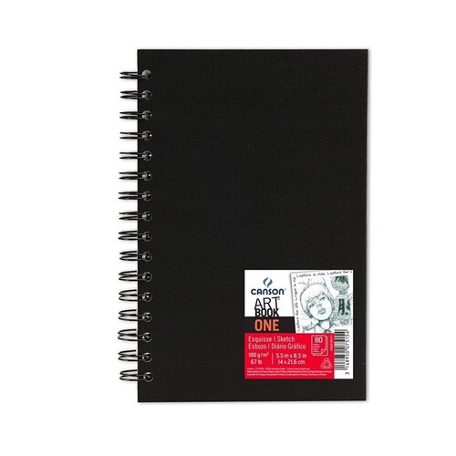 CANSON Art Book ONE 100g, 80 listov, 14x21,6cm, krúžková väzba