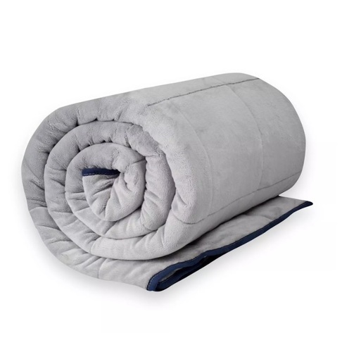 Záťažová deka Ninja Wrap, 135x200 cm, sivý plyš, 5kg