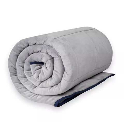 Záťažová deka Ninja Wrap, 135x200 cm, sivý plyš, 7kg
