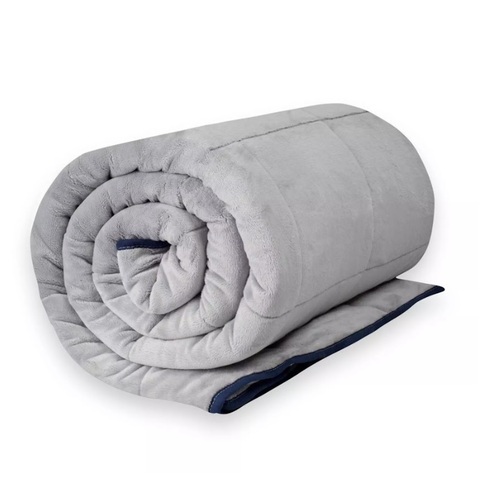 Záťažová deka Ninja Wrap, 135x200 cm, sivý plyš, 9kg