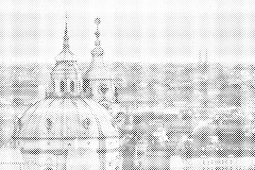 Bodkovanie Výhľad na Prahu (40x60cm)