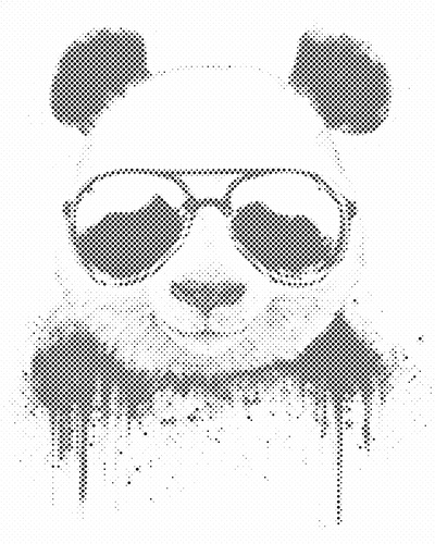 Bodkovanie Panda so slnečnými okuliarmi (40x50cm)