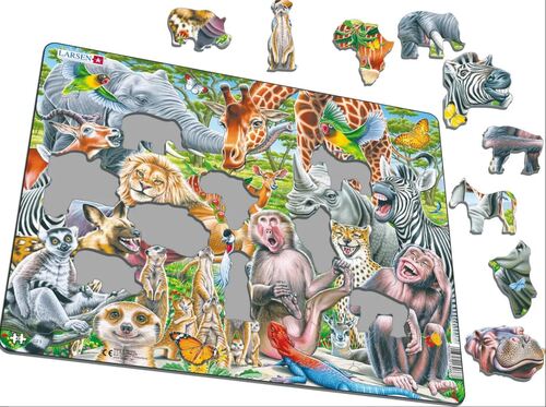 Puzzle Šťastne africké zvieratka - Selfie Larsen CZ3-ZZ