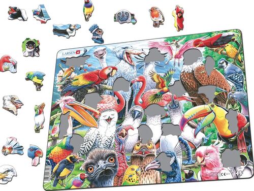 Puzzle Veselé vtáky z celého Sveta Larsen CZ5-ZZ