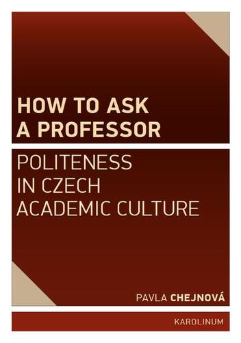 Kniha How to ask a professor - Pavla Chejnová