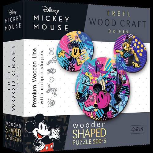 Drevené puzzle Ikonický Mickey Mouse 500+5 Trefl