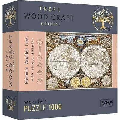 Trefl Drevené puzzle Mapa starovekého sveta 1000 Trefl