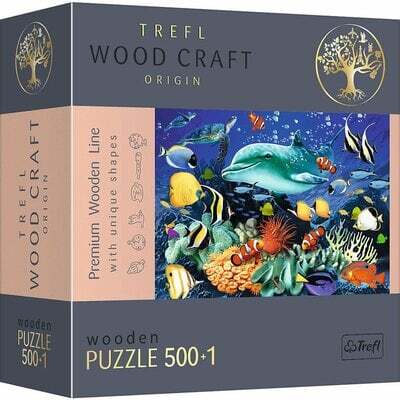 Trefl Drevené puzzle Morský život 501 Trefl