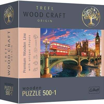 Trefl Drevené puzzle Westminsterský palác, Big Ben, Londýn 501 Trefl