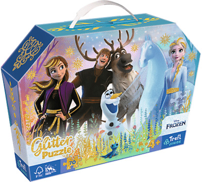 Trefl Puzzle Disney Frozen 70 glitter v kufríku Trefl