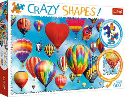 Kniha Crazy Shapes puzzle Barevné balony 600 dílků