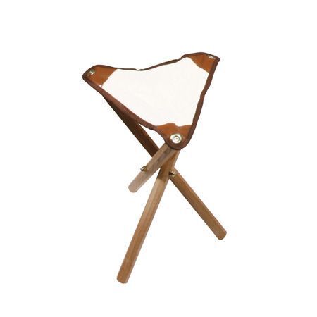 Daler-Rowney D&R drevenná stolička s koženým sedákom