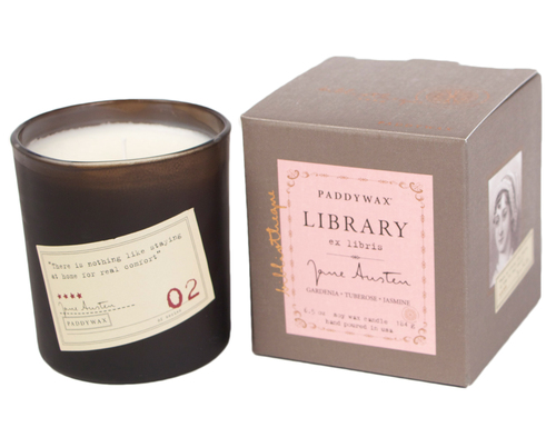 Paddywax LIBRARY Voňavá knihožrútska sójová sviečka Jane Austen 170g