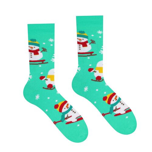 Unisex ponožky Froté Snehuliak HestySocks (veľkosť: 43-46)