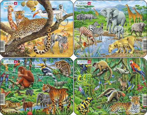 Puzzle Exotické zvieratá Larsen Z8-ZZ