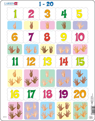 Larsen Puzzle Puzzle Sčítavanie na rukách a prstoch Larsen AR18-ZZ