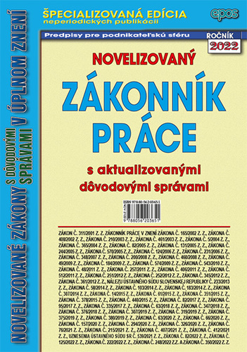 Novelizovaný zákoník práce 21/2022