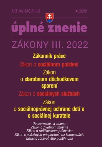 Kniha Aktualizácia III/8 2022 – Zákonník práce