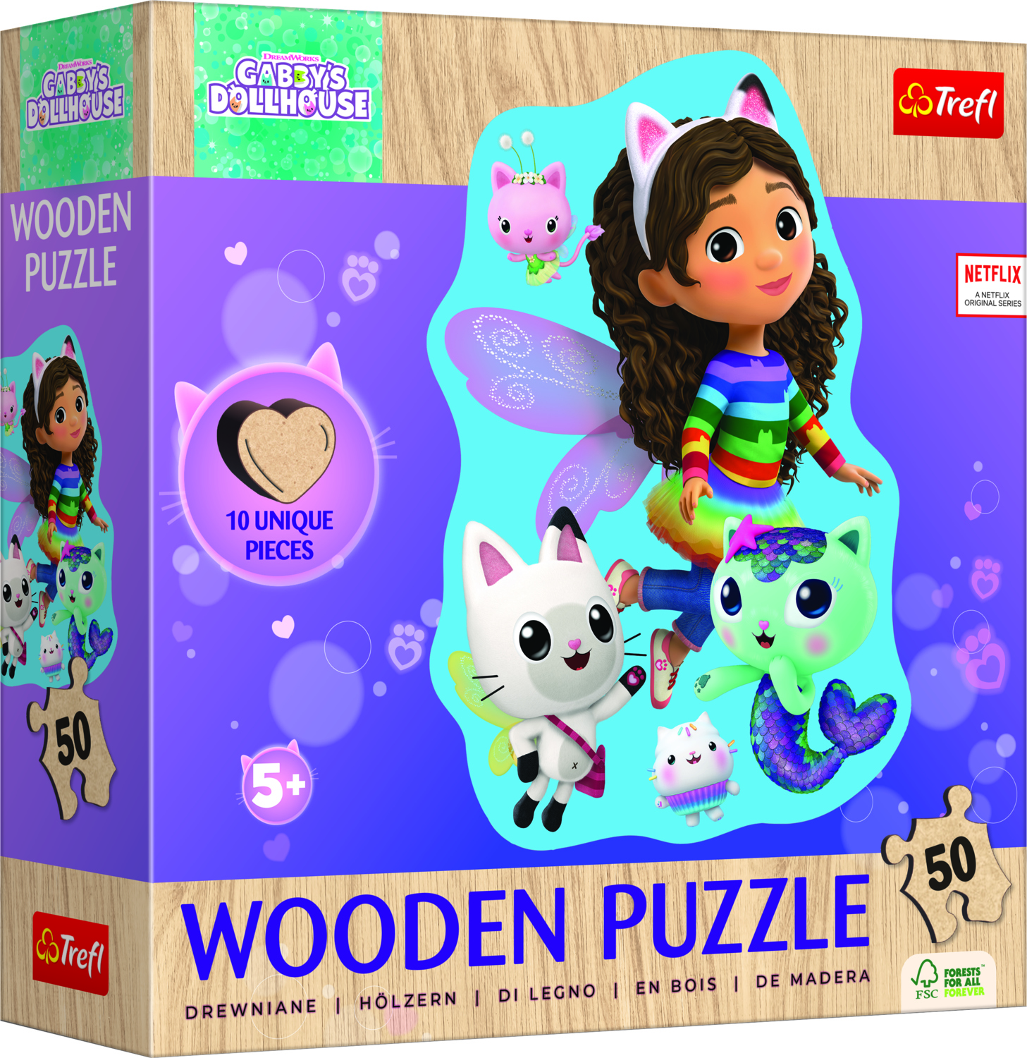 Drevené puzzle Junior - Gabby 50 Trefl