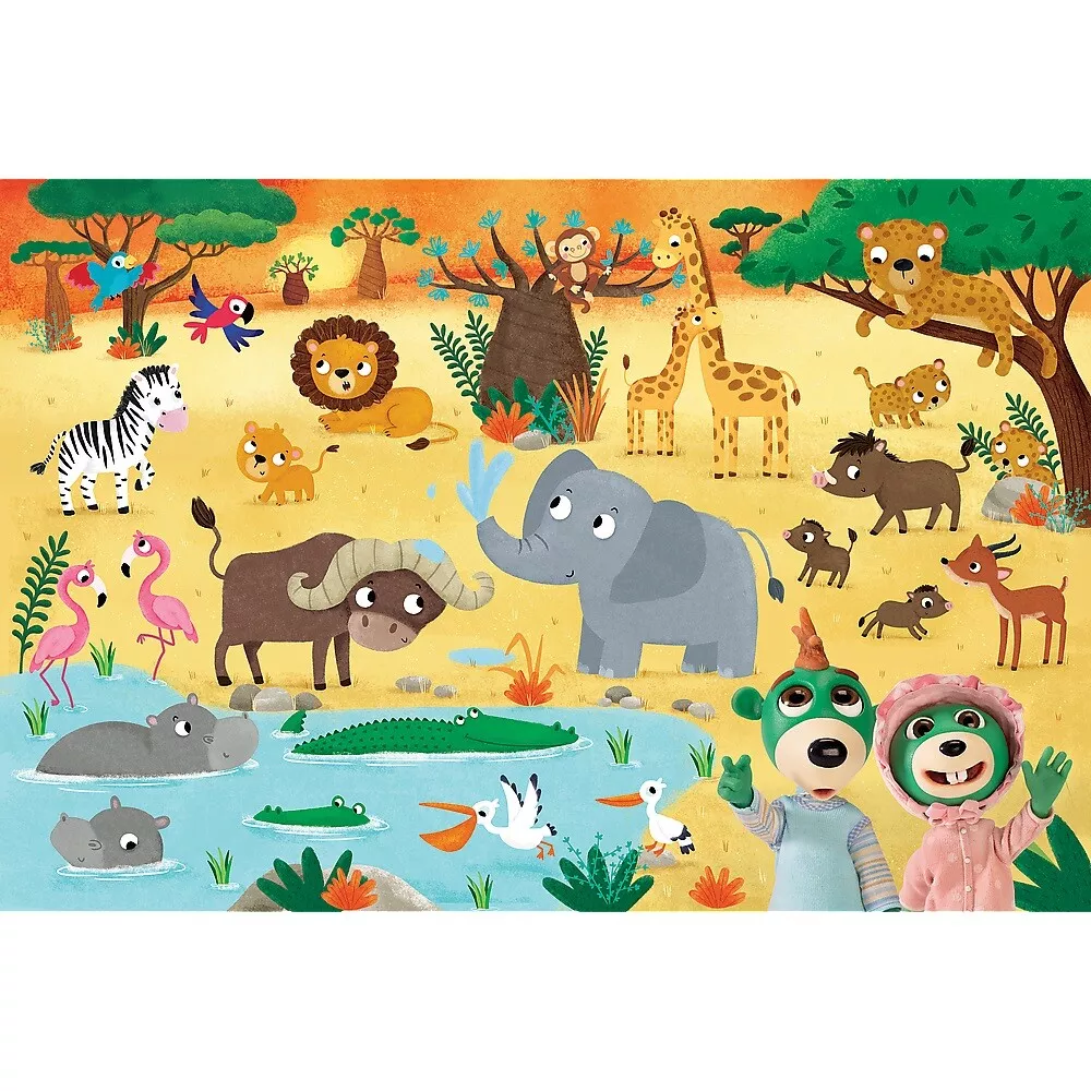 Puzzle Zvieratká v ZOO 24 Super Maxi Trefl