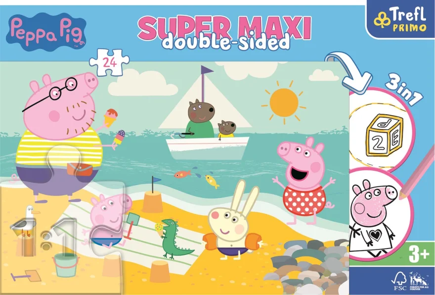 Puzzle Prasiatko Peppa 24 Super Maxi Trefl